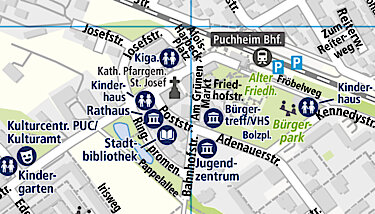 Ausschnitt aus dem Stadtplan 